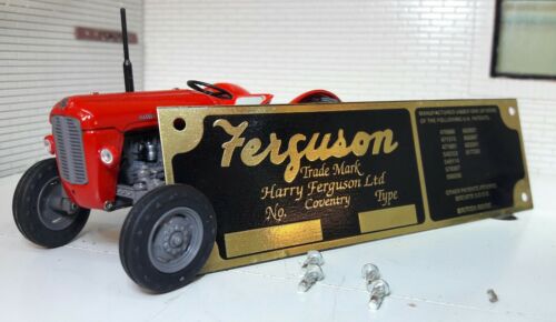 Plaque de châssis et rivets en laiton pour tracteur Massey Ferguson (11 numéros de brevet)