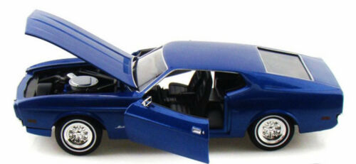 Ford Mustang Sportsroof 1971 Coupé, Maßstab 1:24, Druckguss, detailliertes Modellauto, Blau