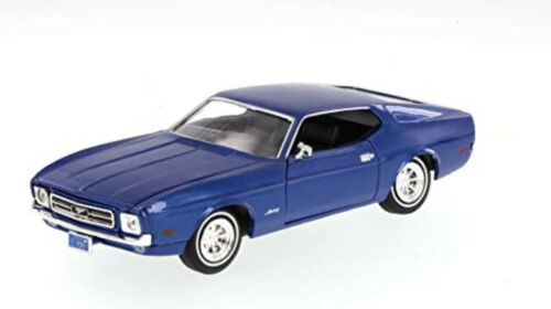 Ford Mustang Sportsroof 1971 Coupé, Maßstab 1:24, Druckguss, detailliertes Modellauto, Blau