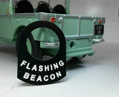 Land Rover Série 1 2 2a 2b 3 Étiquette d'interrupteur en métal « Flashing Beacon »