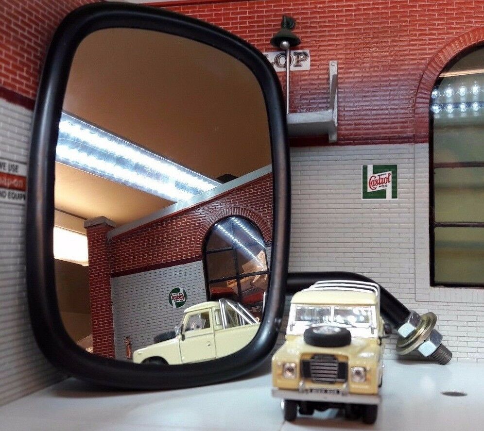 Land Rover Series 2 2a 3 Wing Large Convex Mirror MRC8276 Std Arms x2
