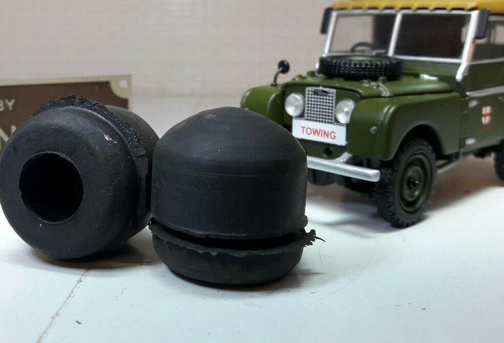 Land Rover Series 1 2 2a Military Wing Door Domed Rubber Buffer Stops x2 304110