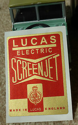 Land Rover Series 1 2 2a Lucas Electric ScreenJet Windscreen Washer Decal 2SJ