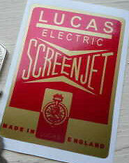 Land Rover Series 1 2 2a Lucas Electric ScreenJet Windscreen Washer Decal 2SJ
