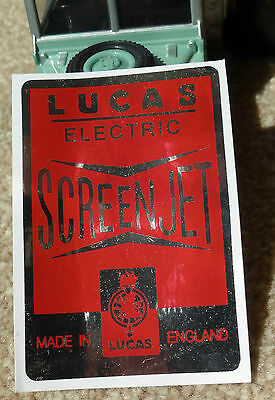 Land Rover Series 1 2 2a Lucas Electric ScreenJet Windscreen Red/Silver Sticker