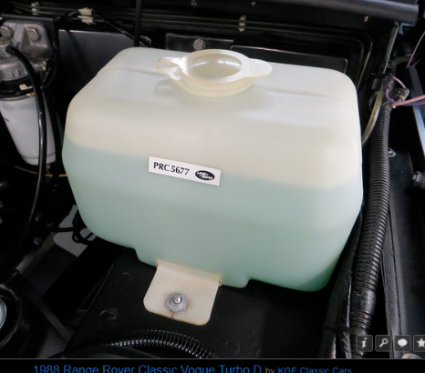 Range Rover Classic V8 VM 200TDi TDi Windscreen Washer Bottle PRC5677 Decal Only