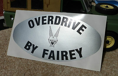 Fairey Overdrive Rear Body Tub Decal Badge Land Range Rover Series 2 2a 2b 3