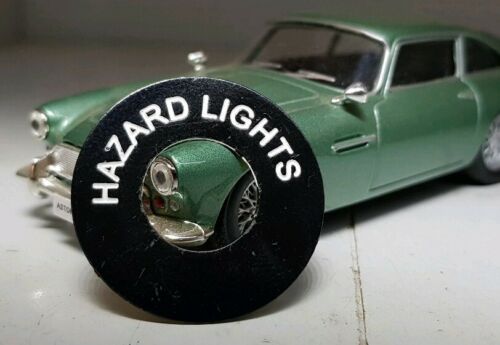Rover 2000 P6 Classic Car Metal Switch Collar Badge Label "Hazard Light"