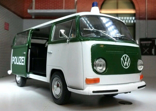 Volkswagen VW 1972 T2 Bay Polizei Polizei 22472 Welly 1:24
