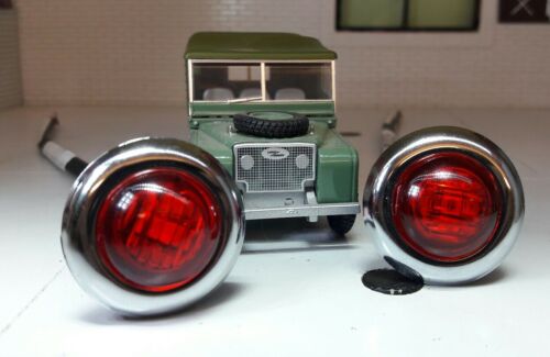 Toylander Land Rover Series 1 1/2 Scale Red Chrome LED Brake/Tail Lights x2