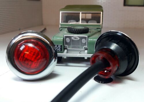 Toylander Land Rover Series 1 1/2 Scale Red Chrome LED Brake/Tail Lights x2