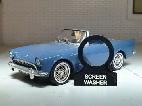 Sunbeam Alpine Tiger Daimler Dart Dash Panel Screen Washer Switch Tab Tag Label