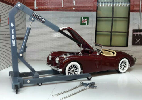 Modell Spielzeugmotor Hebebühne &amp; Streuer Reparaturwerkstatt Diorama LGB 1:24 Maßstab 1:18 