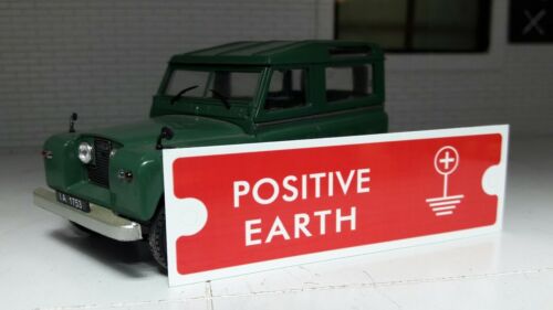 Land Rover Series 1 2 2a Classic Car 12v Positive Earth Informationsschild 598702 