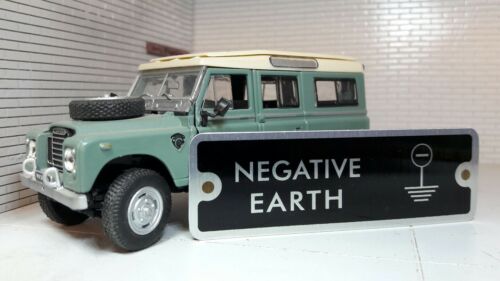 Plaque d'information de terre négative du panneau avant Land Rover série 2a 101 12v 598702