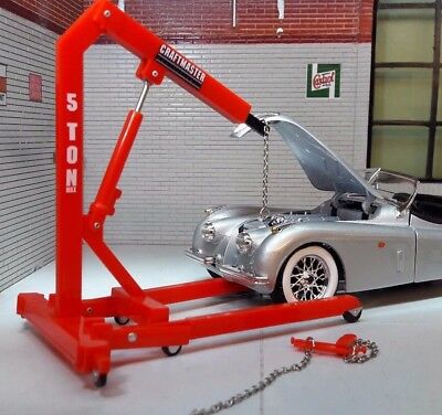 Model Toy Engine Hoist Lift Spreader Toy G Scale Model Repair Garage Diorama 1:18/1:24 Red