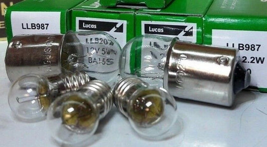 Land Rover Series 1 80" OEM Genuine Lucas Dash Filament Light bulbs 12v E10 Set2