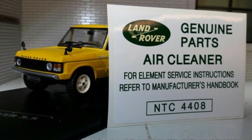 Land Rover Range Classic Defender 90 110 Pièces d'étiquette de décalcomanie de filtre à air NTC4408