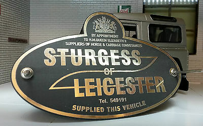 Land Rover Tub Badge Sturgess of Leicester & Stainless Rivets