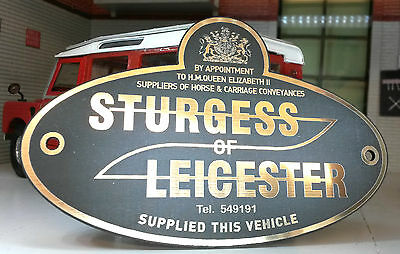 Land Rover Tub Badge Sturgess of Leicester & Stainless Rivets