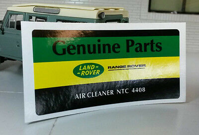 Label The Rover Land Rover Range Classic Defender 90 110 Early Air Cleaner Decal Label ...