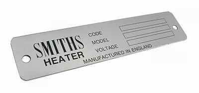 Smiths Round Heater Metal Plaque Model Voltage Plate Land Rover Series 1 2 2a