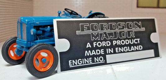 Plaque de châssis en métal d'identification du moteur du tracteur Ford Fordson Major