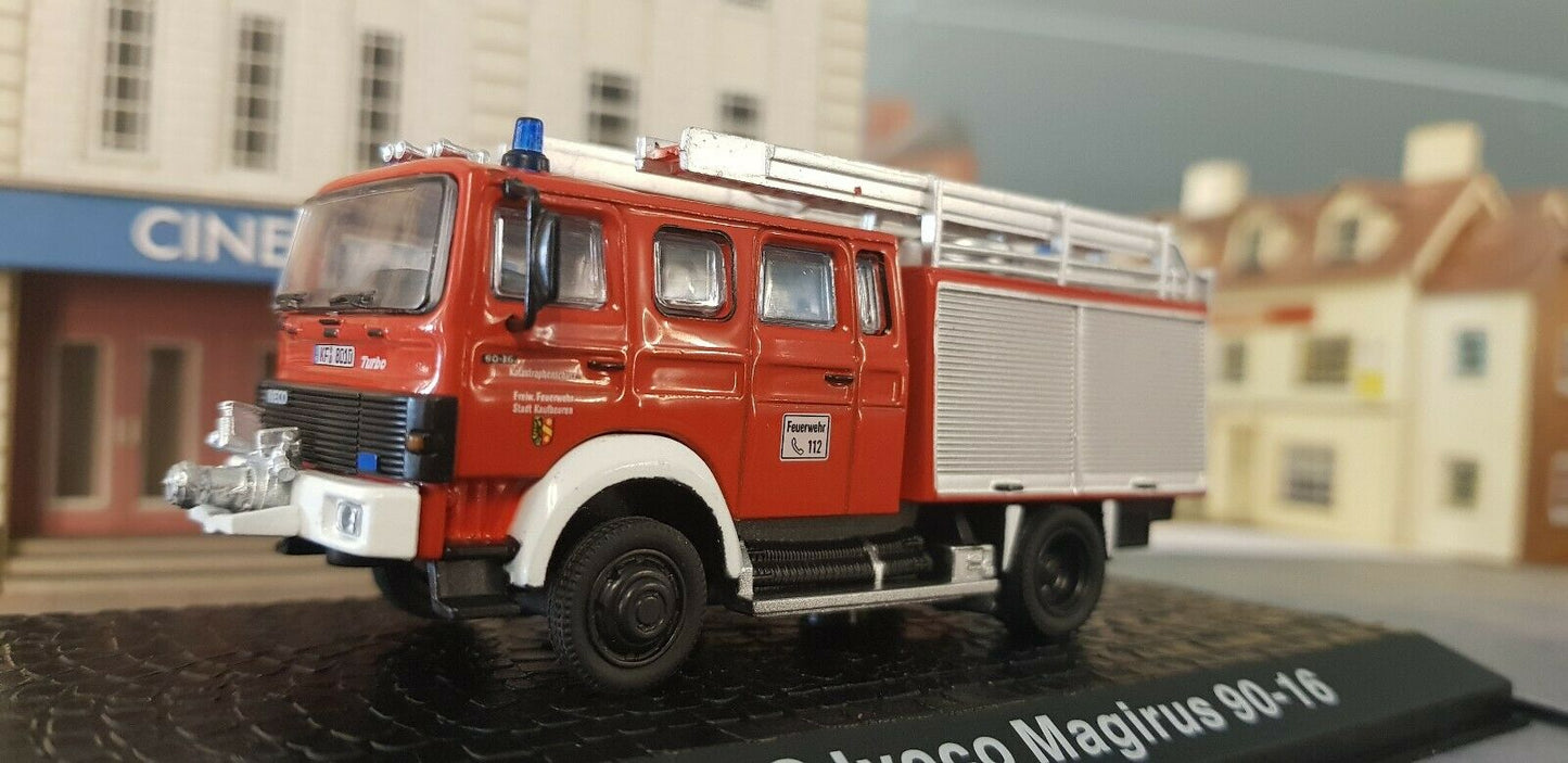 Iveco Magirus Pompier 90-16 LF 16-TS 1990 Feuerwehr Modèle 1:72/76