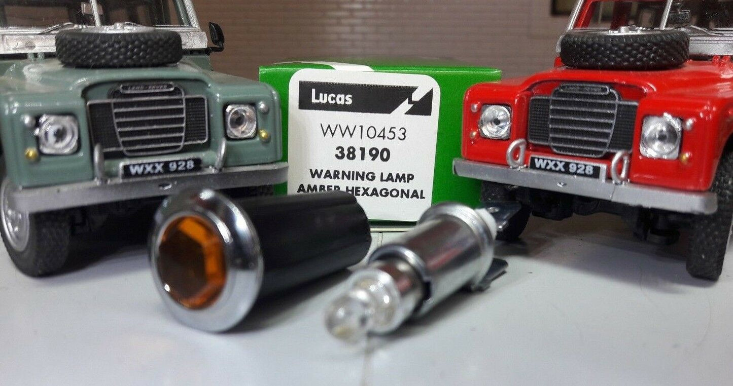 Ampoule LED chromée pour voyant d'avertissement de tableau de bord Lucas Ambre