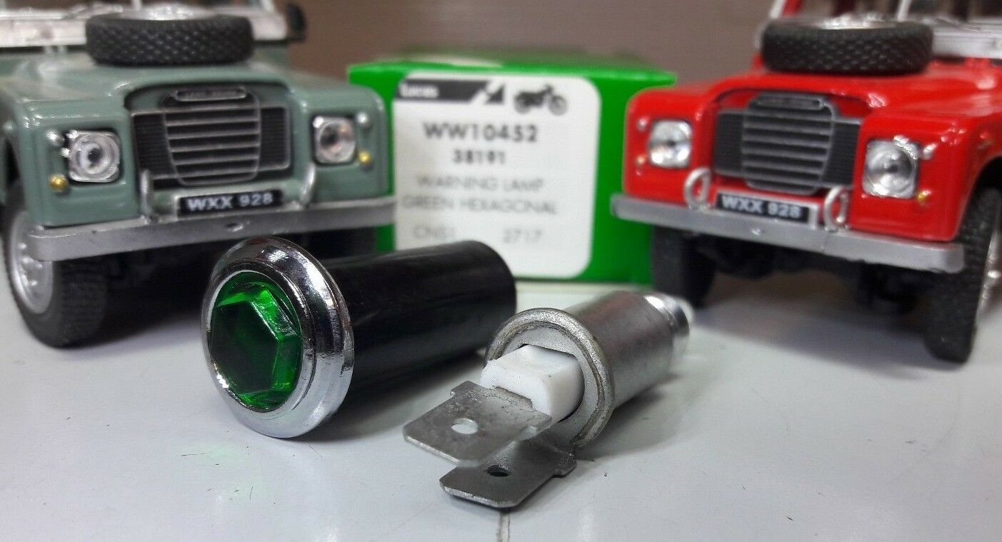 Lucas OEM Green LED Warning Light Chrome