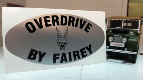 Toylander Electric Land Rover Series 1/2 Scale Fairey Overdrive Tub Badge Decal