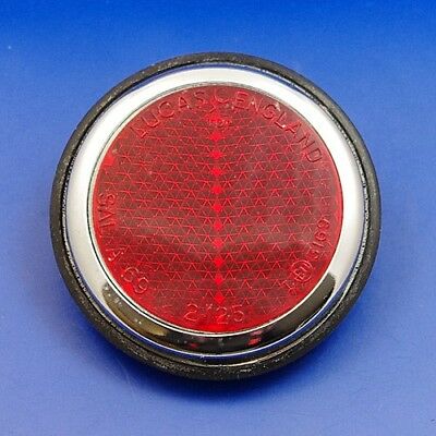 Quality Repro Rear Tub Red Round Reflectors x2 Land Rover Series 1 86 88 107 109