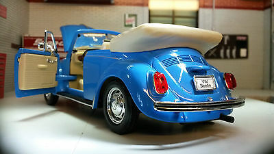Volkswagen Beetle Convertible Cabriolet 1302 1:24 Scale Welly Diecast Detailed Model Car
