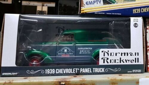 Chevrolet 1939 Norman Rockwell Dentist Panel Truck Delivery Greenlight 1:24