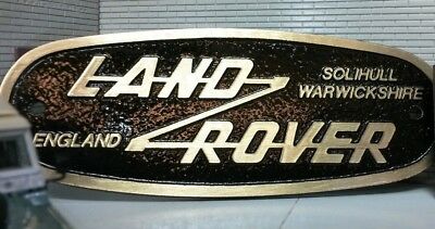 Land Rover Defender Brass Bronze Grill Tub Heritage Panneau avant Badge Solihull
