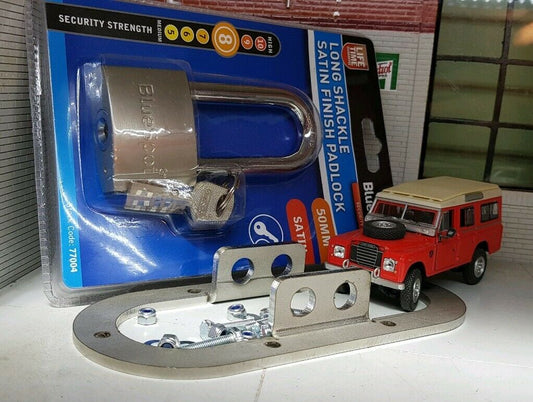 Land Rover Series 2 2a 3 88 109 Seatbox Stainless Handbrake Security Lock Set