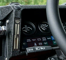 Land Rover Defender Heater Fan Control Panels Etched Nickel Black Dash Binnacle