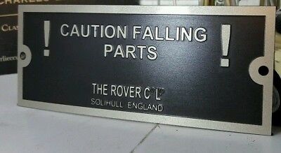 Land Rover série 1 2 2a 3 avertissement chute de pièces plaque de cloison