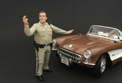 Police USA Highway Patrol Traffic Control Figure Diorama 1:24 Scale Model