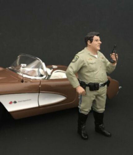 Police Series USA Highway Patrol On Radio Figure Diorama 1:24 Scale Model