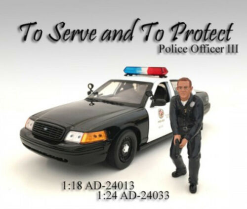 Police USA Highway Patrol Armed Unit Figure Diorama 1:24 Scale Model