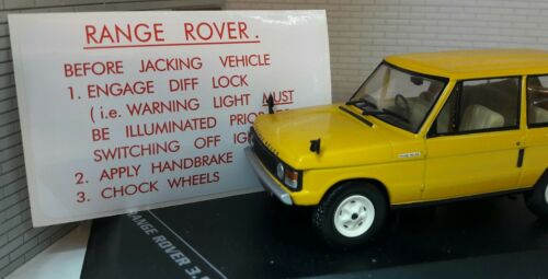 Land Rover Range Rover Classic Suffix A B Rear Jack Jacking Storage To ...