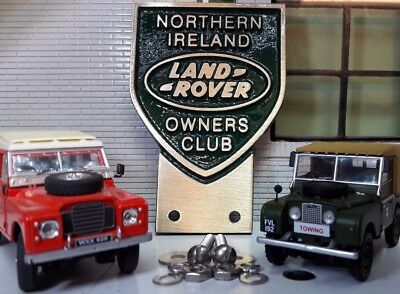 Land Rover Northern Ireland Irish Owners Club Brass Grill Bumper Badge Quality
