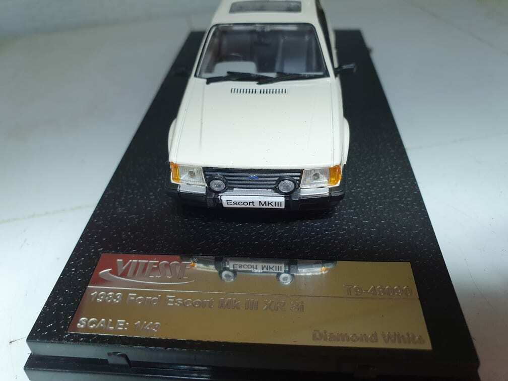 Ford Escort XR3i XR3 Mk3 Ltd Edition 1983 Blanc RHD Vitesse 1:43