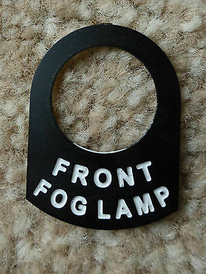 Land Rover Series 1 2 2a 2b Metal Switch Tag "Front Fog Lamp"
