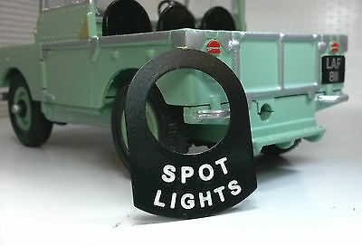 Land Rover Series 1 2 2a 2b Metal Switch Tag "Spot Lights"