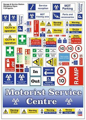 G LGB 1:24 Scale Modern Garage Posters & Notices Signs Railway Layout Diorama