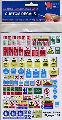 G LGB 1:24 Scale Modern Garage Building Warning Notice Signs Railway Diorama