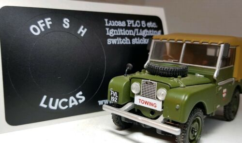 Land Rover Series 1 80 Lucas PLC5 Light Ignition Switch Face Decal Sticker Matt