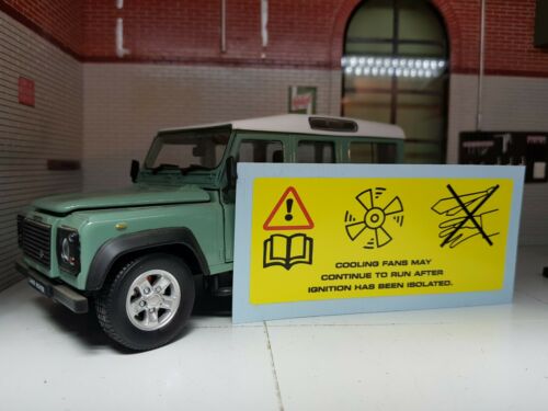 Land Rover Defender Discovery AC Cooling Fan Cowl Warning Decal Sticker MXC2931
